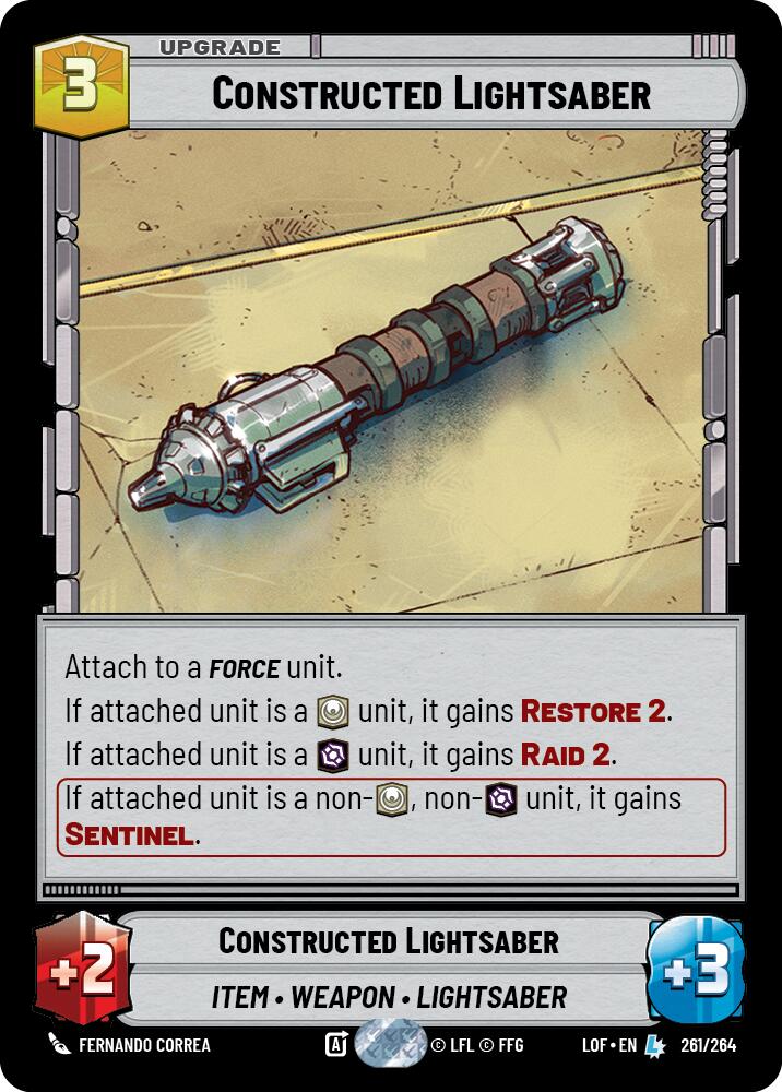 Constructed Lightsaber (261/264) (261/264) [Legends of the Force] | Deep Dive Games St. Marys