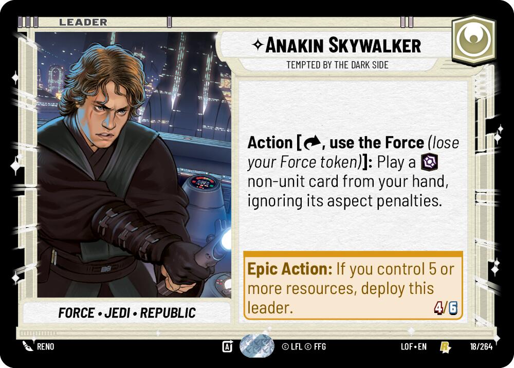 Anakin Skywalker - Tempted by the Dark Side (018/264) (018/264) [Legends of the Force] | Deep Dive Games St. Marys