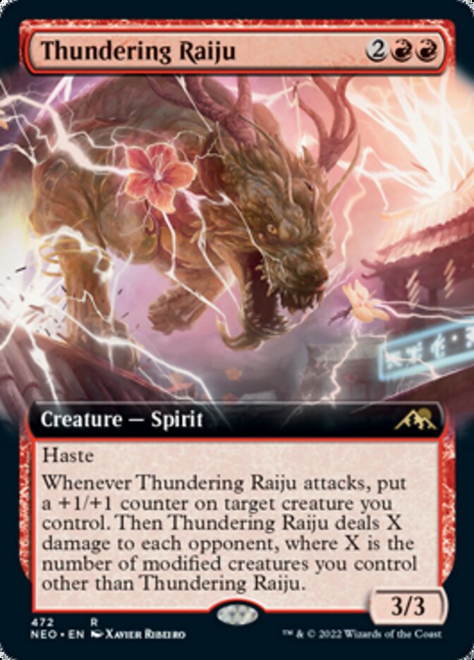 Thundering Raiju (Extended Art) [Kamigawa: Neon Dynasty] | Deep Dive Games St. Marys