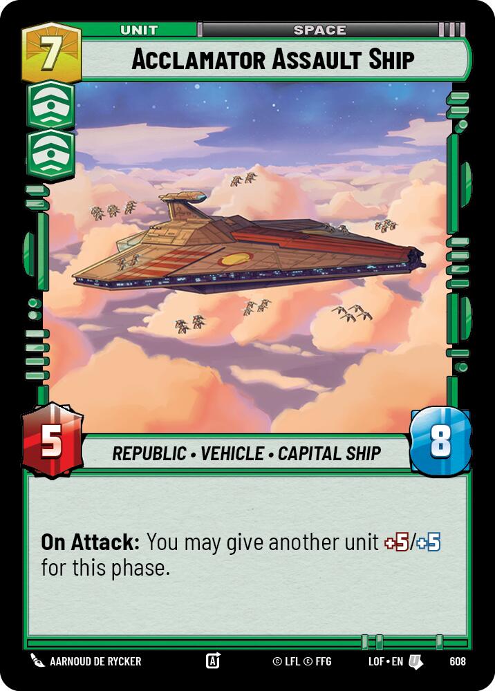 Acclamator Assault Ship (608) (Foil) (608) [Legends of the Force] | Deep Dive Games St. Marys