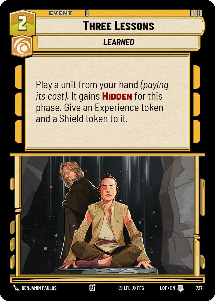 Three Lessons (727) (Foil) (727) [Legends of the Force] | Deep Dive Games St. Marys