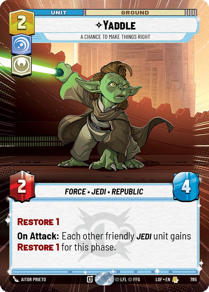 Yaddle - A Chance To Make Things Right (785) (Hyperspace Foil) (785) [Legends of the Force] | Deep Dive Games St. Marys