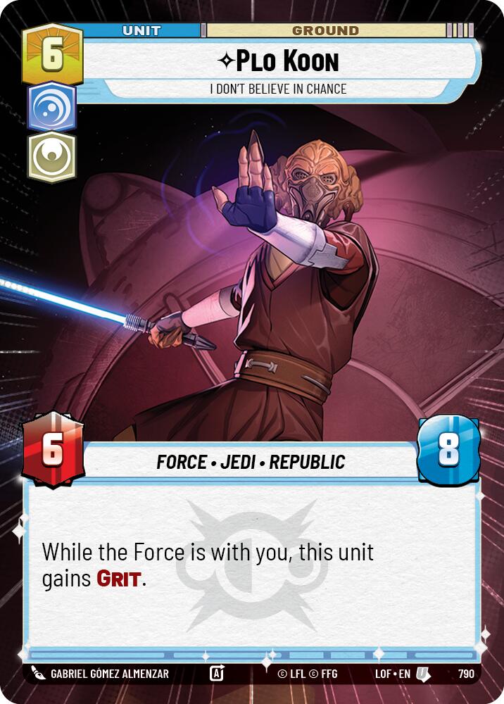 Plo Koon - I Don't Believe in Chance (790) (Hyperspace Foil) (790) [Legends of the Force] | Deep Dive Games St. Marys