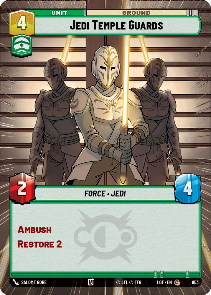 Jedi Temple Guards (853) (Hyperspace Foil) (853) [Legends of the Force] | Deep Dive Games St. Marys
