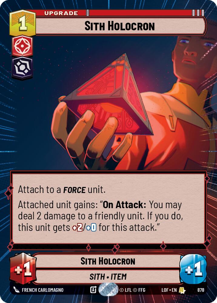 Sith Holocron (878) (Hyperspace Foil) (878) [Legends of the Force] | Deep Dive Games St. Marys