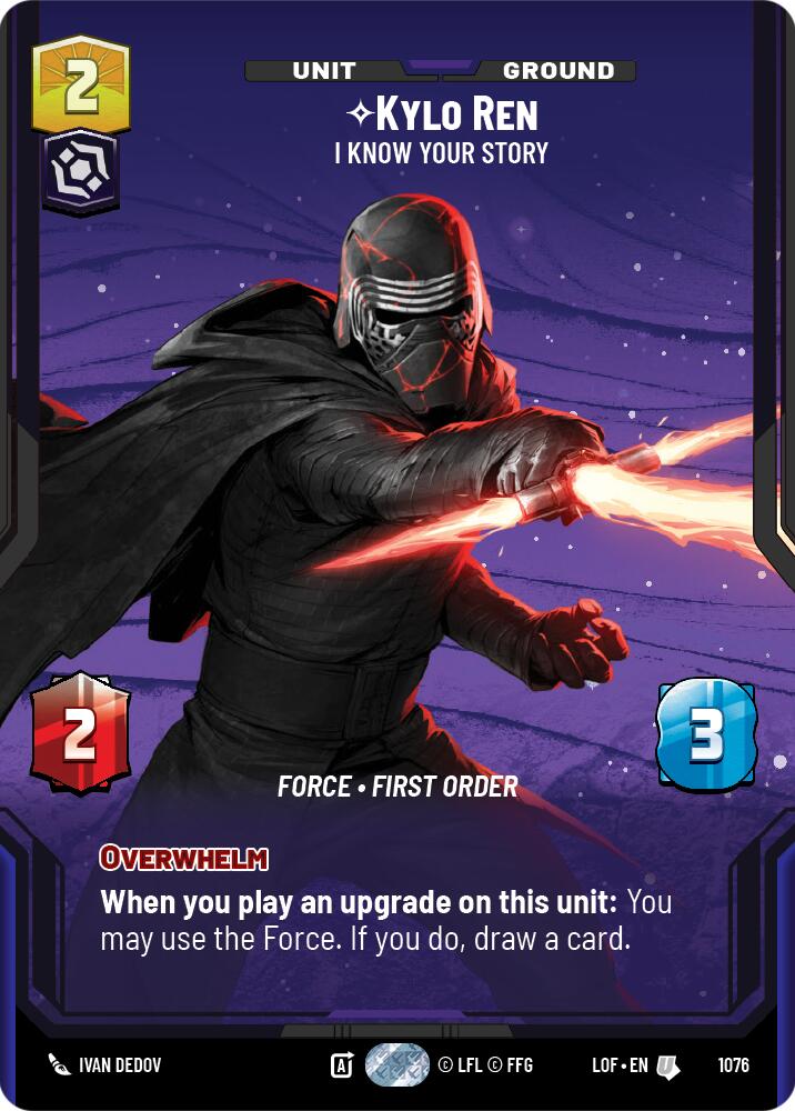 Kylo Ren - I Know Your Story (1076) (Prestige Foil) (1076) [Legends of the Force] | Deep Dive Games St. Marys