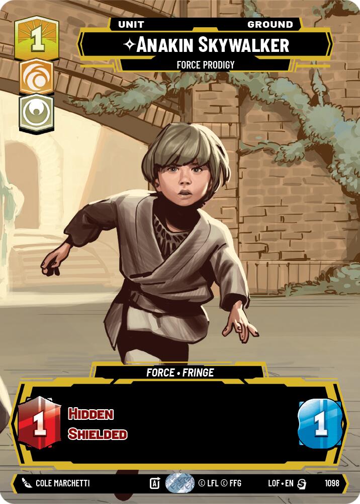 Anakin Skywalker - Force Prodigy (1098) (Prestige Foil) (1098) [Legends of the Force] | Deep Dive Games St. Marys