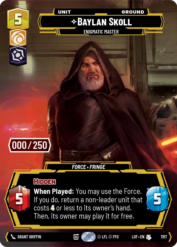 Baylan Skoll - Enigmatic Master (1157) (Serialized) (1157) [Legends of the Force] | Deep Dive Games St. Marys