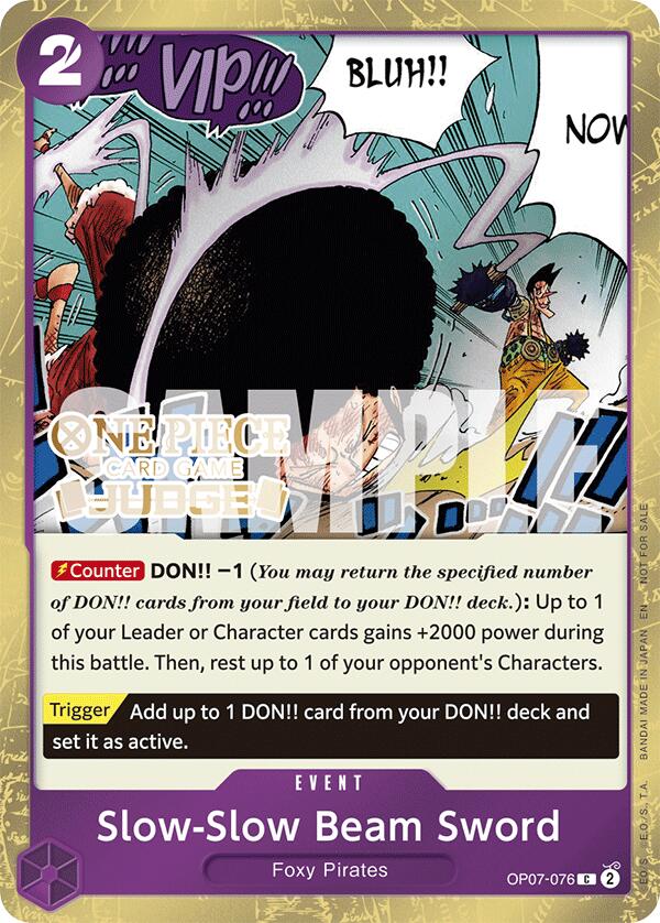 Slow-Slow Beam Sword (Judge Pack Vol. 6) [One Piece Promotion Cards] | Deep Dive Games St. Marys