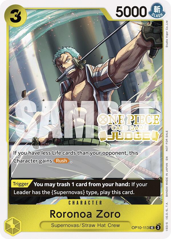 Roronoa Zoro (Judge Pack Vol. 6) [One Piece Promotion Cards] | Deep Dive Games St. Marys