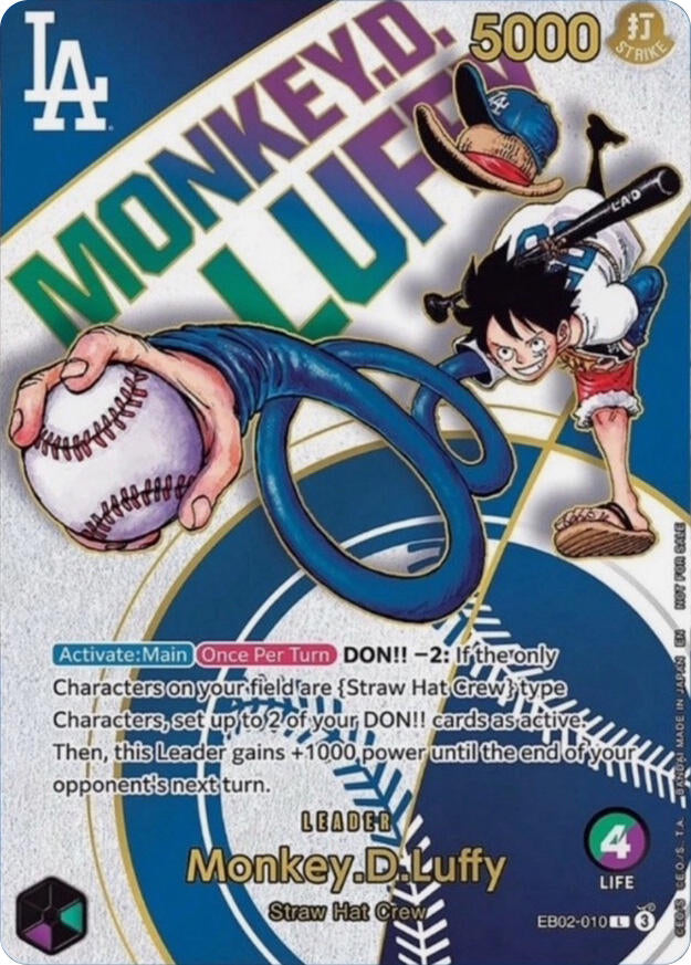 Monkey.D.Luffy (Dodgers x ONE PIECE) [One Piece Promotion Cards] | Deep Dive Games St. Marys