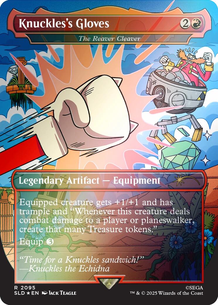 Knuckles's Gloves - The Reaver Cleaver (Rainbow Foil) [Secret Lair Drop Series] | Deep Dive Games St. Marys