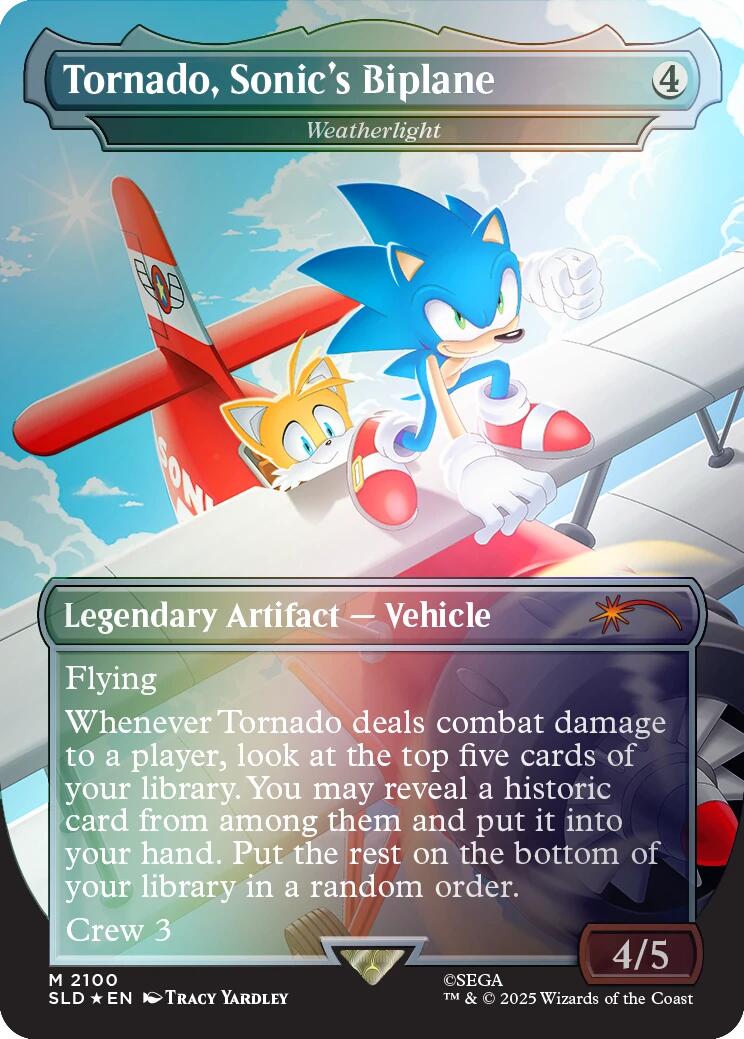 Tornado, Sonic's Biplane - Weatherlight (Rainbow Foil) [Secret Lair Drop Series] | Deep Dive Games St. Marys