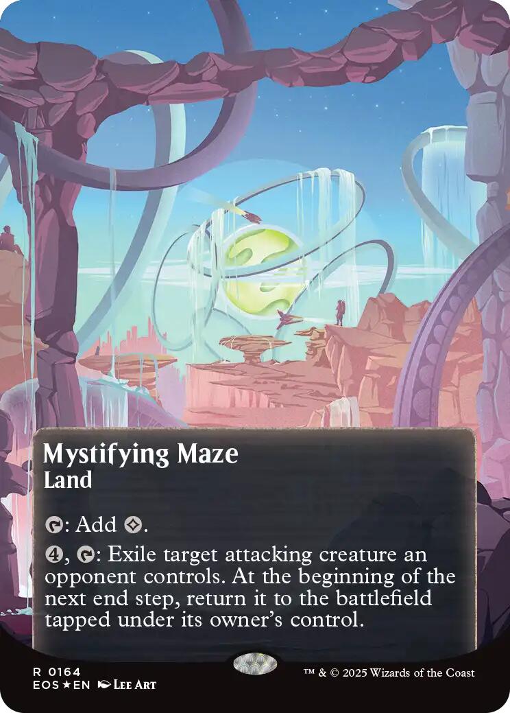 Mystifying Maze (0164) (Borderless) (Galaxy Foil) [Edge of Eternities: Stellar Sights] | Deep Dive Games St. Marys