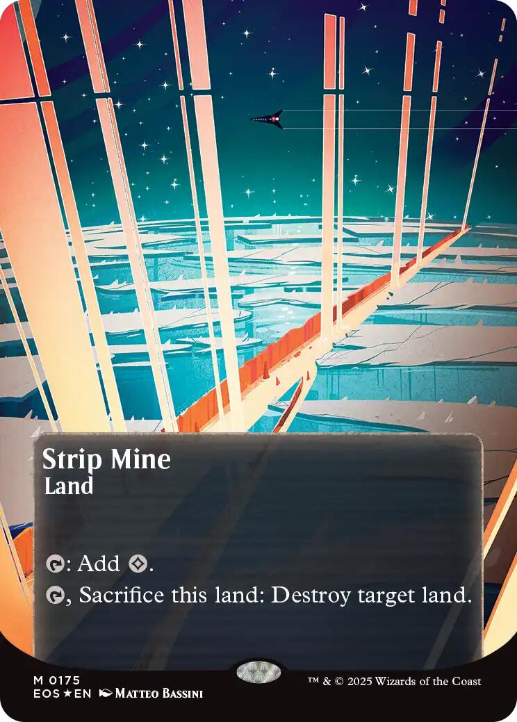 Strip Mine (0175) (Borderless) (Galaxy Foil) [Edge of Eternities: Stellar Sights] | Deep Dive Games St. Marys