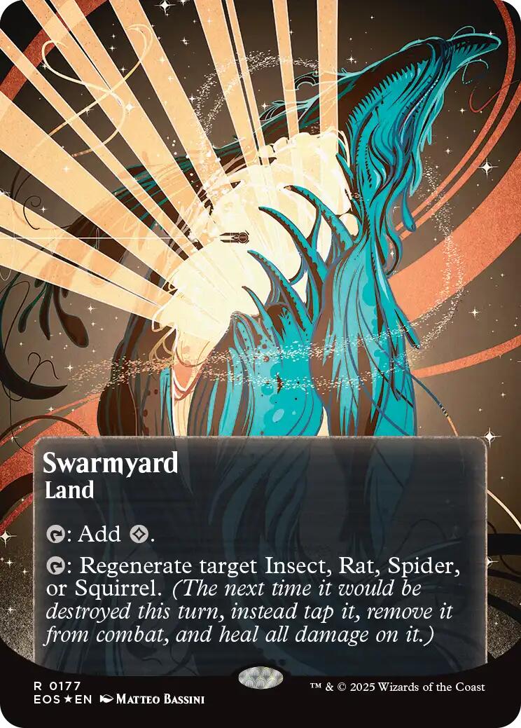 Swarmyard (0177) (Borderless) (Galaxy Foil) [Edge of Eternities: Stellar Sights] | Deep Dive Games St. Marys