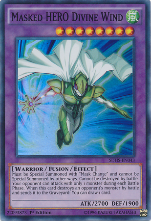 Masked Hero Divine Wind [SDHS-EN043] Super Rare | Deep Dive Games St. Marys