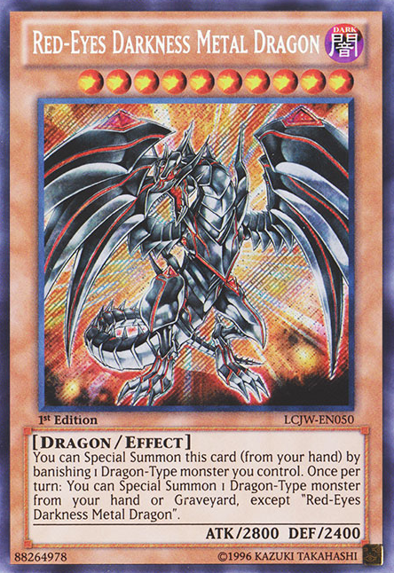 Red-Eyes Darkness Metal Dragon [LCJW-EN050] Secret Rare | Deep Dive Games St. Marys