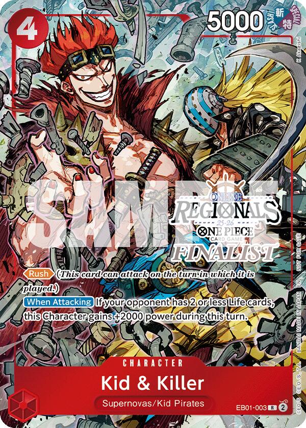 Kid & Killer (Online Regional Finalist Card Set 2025 Vol.2) [One Piece Promotion Cards] | Deep Dive Games St. Marys