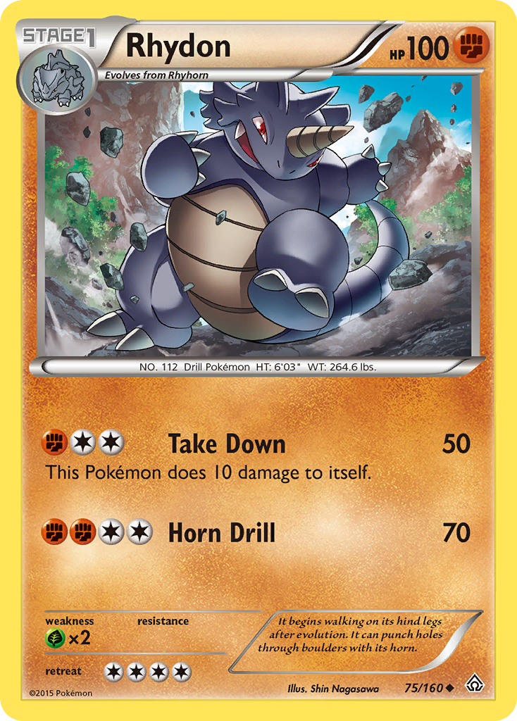 Rhydon (75/160) [XY: Primal Clash] | Deep Dive Games St. Marys