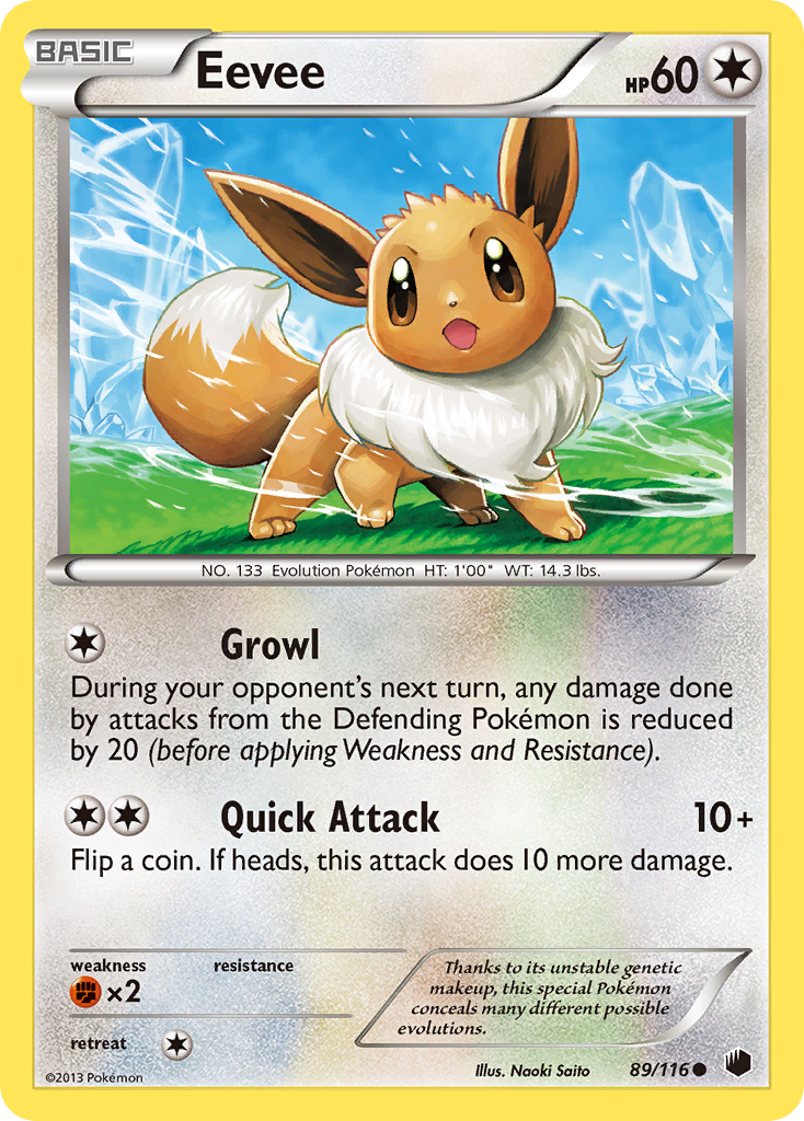 Eevee (89/116) [Black & White: Plasma Freeze] | Deep Dive Games St. Marys