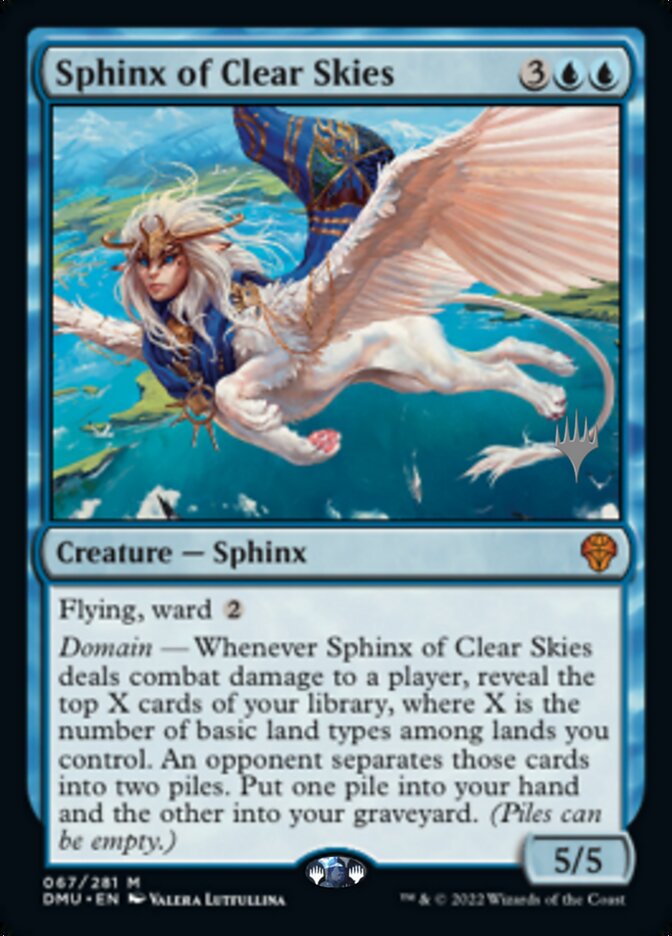 Sphinx of Clear Skies (Promo Pack) [Dominaria United Promos] | Deep Dive Games St. Marys