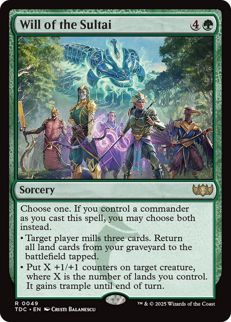 Will of the Sultai [Tarkir: Dragonstorm Commander] | Deep Dive Games St. Marys