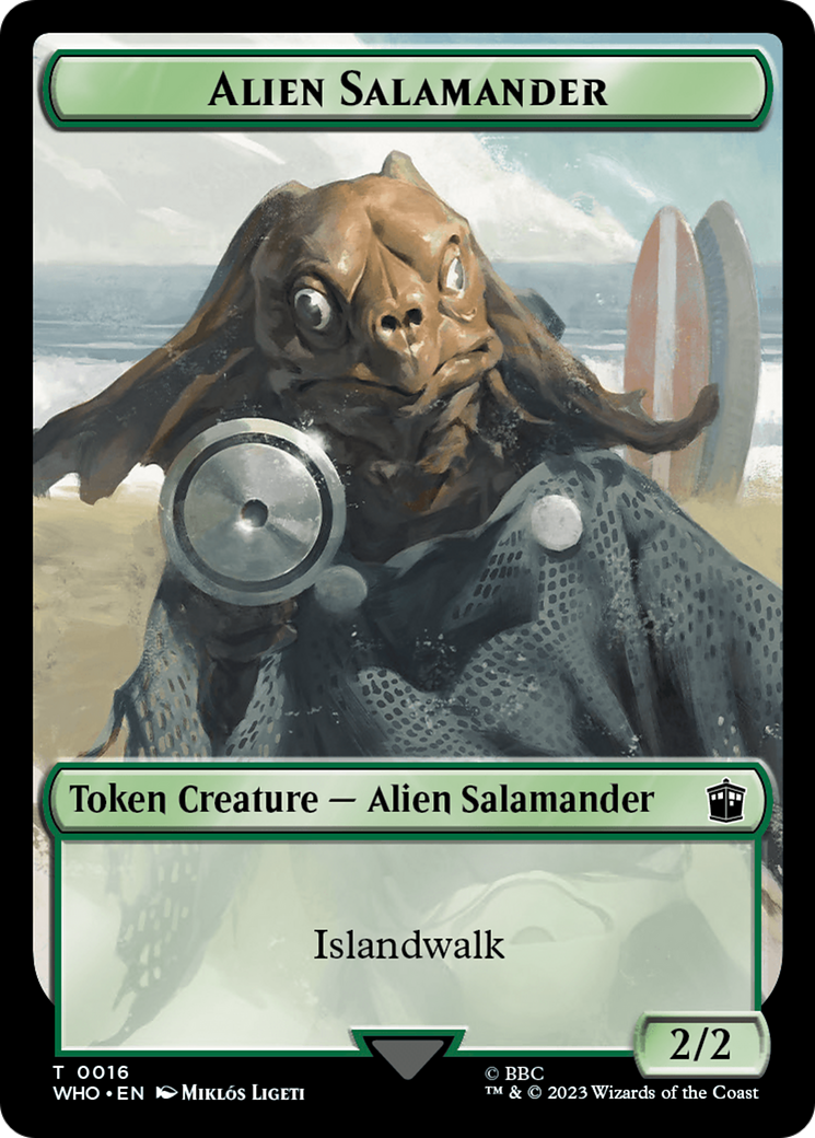 Alien Salamander // Alien Insect Double-Sided Token [Doctor Who Tokens] | Deep Dive Games St. Marys