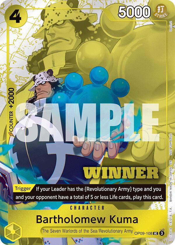 Bartholomew Kuma (Winner Pack 2025 Vol. 4) [One Piece Promotion Cards] | Deep Dive Games St. Marys