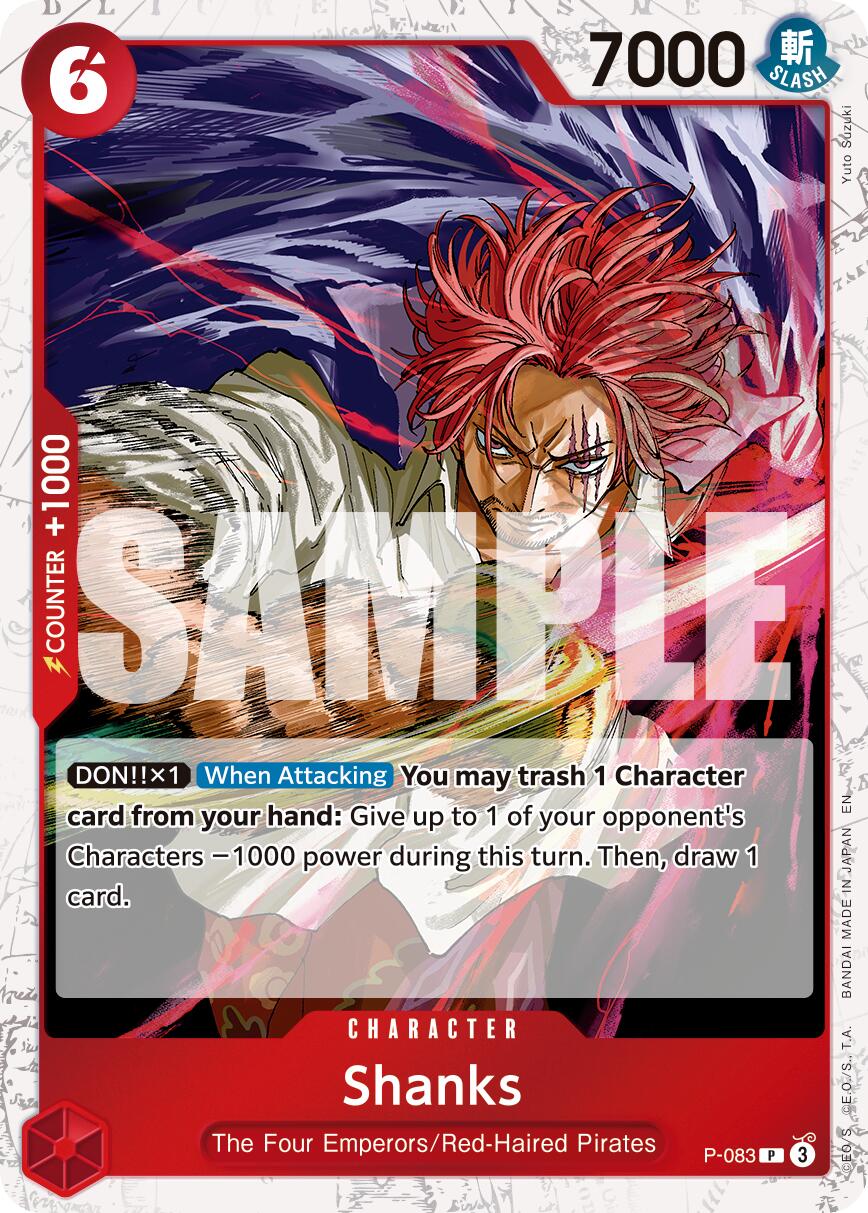 Shanks (P-083) (Pirate Foil) [Premium Booster -The Best- Vol. 2] | Deep Dive Games St. Marys