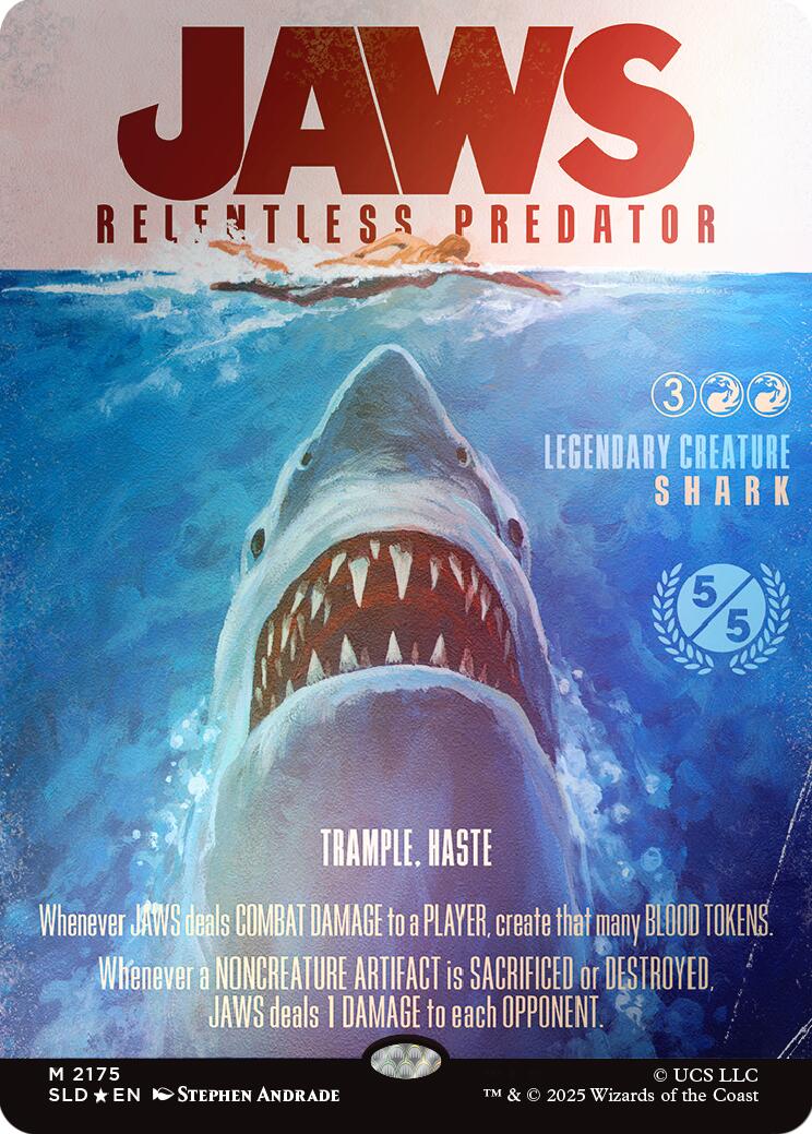 Jaws, Relentless Predator (Rainbow Foil) [Secret Lair Drop Series] | Deep Dive Games St. Marys