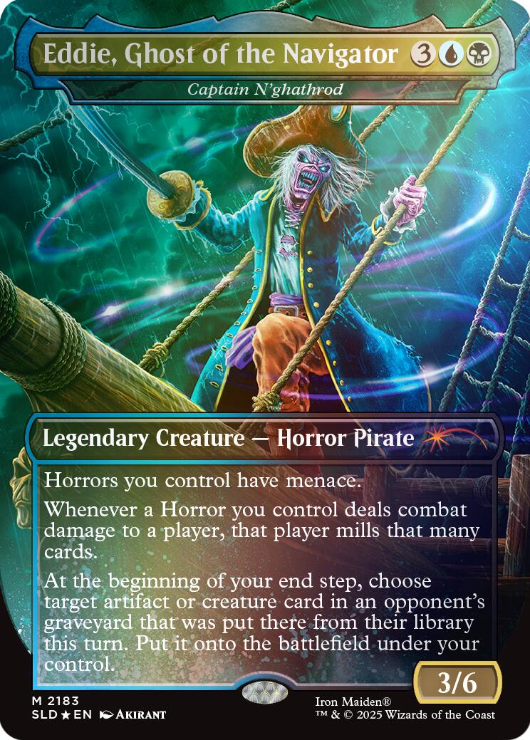 Eddie, Ghost of the Navigator - Captain N'ghathrod (Rainbow Foil) [Secret Lair Drop Series] | Deep Dive Games St. Marys