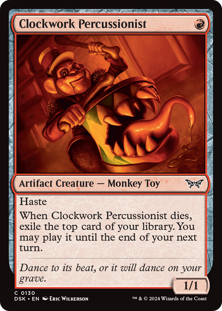 Clockwork Percussionist (0130) [Duskmourn: House of Horror] | Deep Dive Games St. Marys