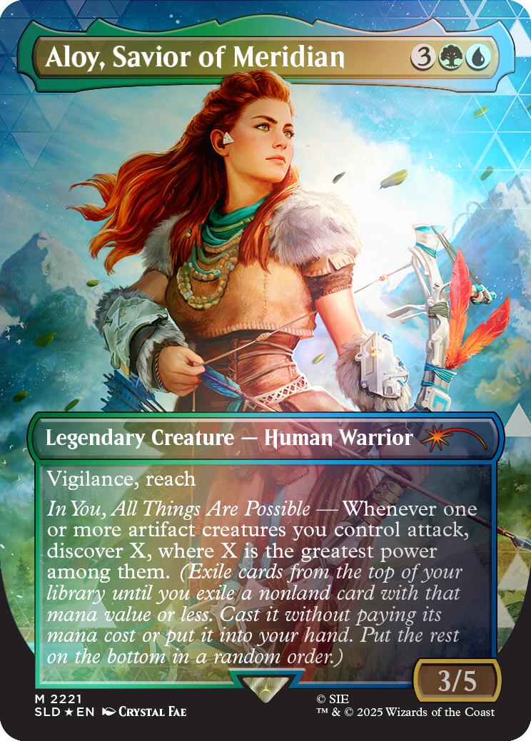 Aloy, Savior of Meridian (Rainbow Foil) [Secret Lair Drop Series] | Deep Dive Games St. Marys