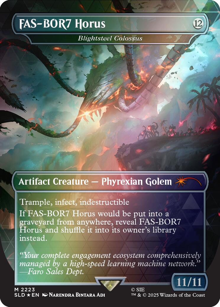 FAS-BOR7 Horus - Blightsteel Colossus (Rainbow Foil) [Secret Lair Drop Series] | Deep Dive Games St. Marys