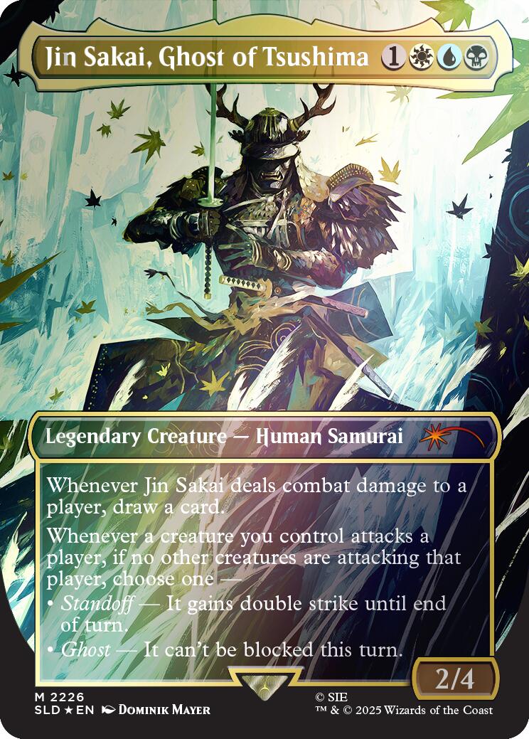 Jin Sakai, Ghost of Tsushima (Rainbow Foil) [Secret Lair Drop Series] | Deep Dive Games St. Marys