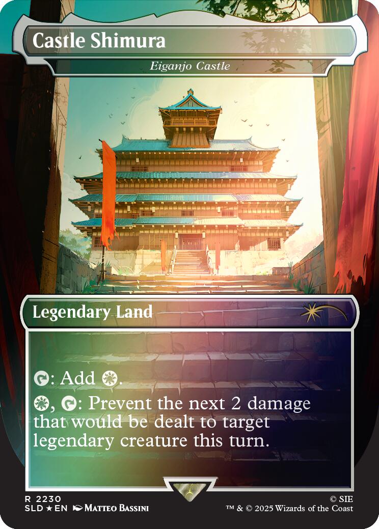 Castle Shimura - Eiganjo Castle (Rainbow Foil) [Secret Lair Drop Series] | Deep Dive Games St. Marys
