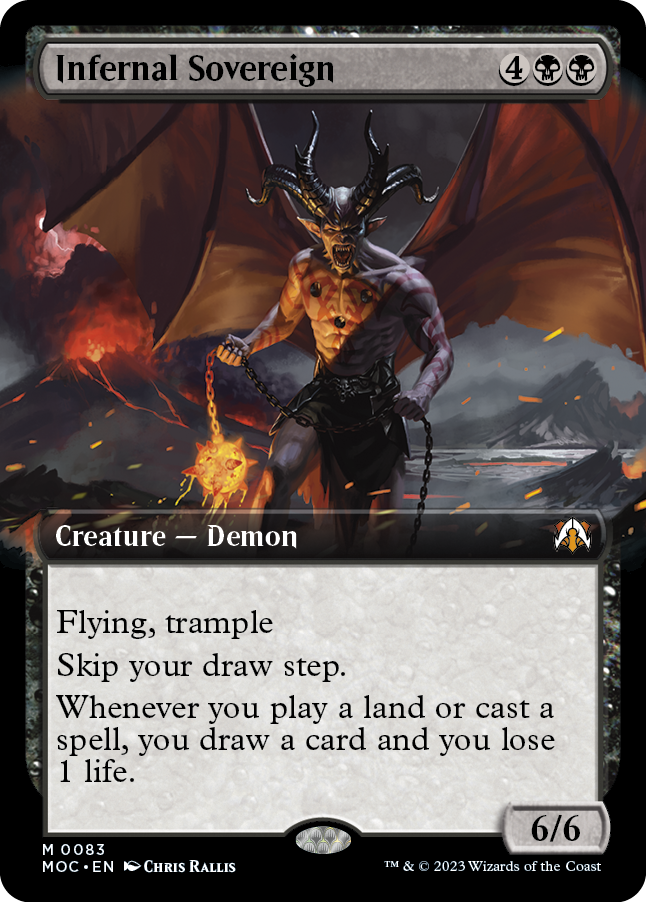 Infernal Sovereign (Extended Art) [March of the Machine Commander] | Deep Dive Games St. Marys