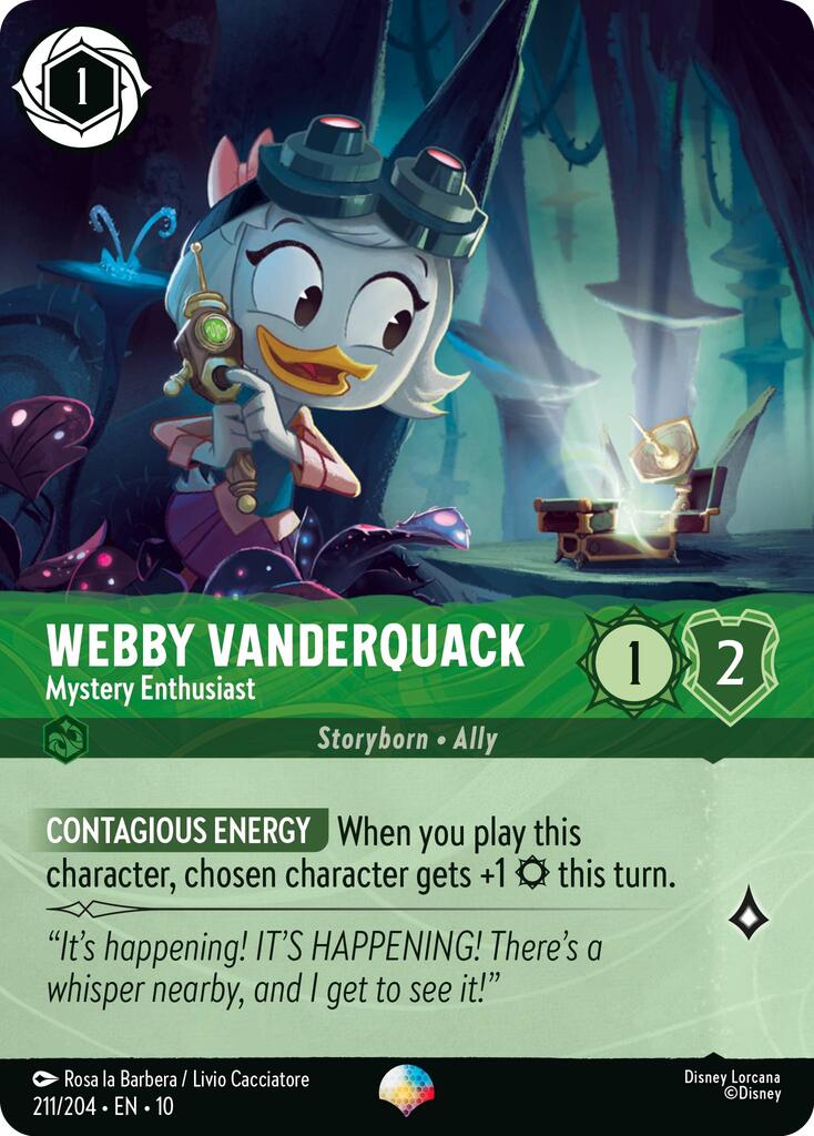 Webby Vanderquack - Mystery Enthusiast (Epic) (211/204) [Whispers in the Well] | Deep Dive Games St. Marys
