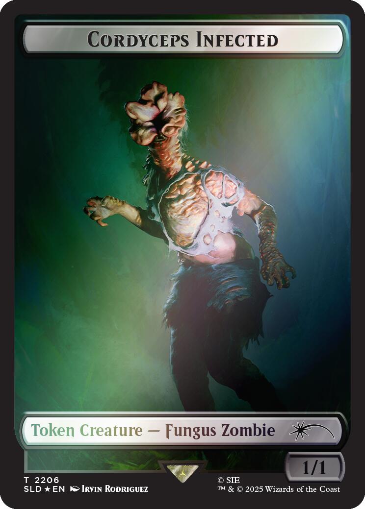Cordyceps Infected Token (2206) (Rainbow Foil) [Secret Lair Drop Series] | Deep Dive Games St. Marys