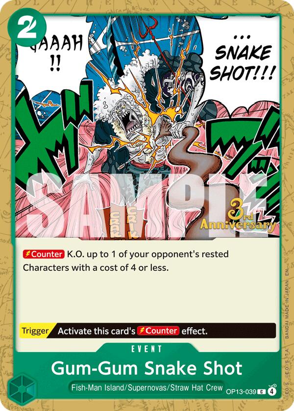 Gum-Gum Snake Shot [Carrying On His Will: 3rd Anniversary Tournament Cards] | Deep Dive Games St. Marys
