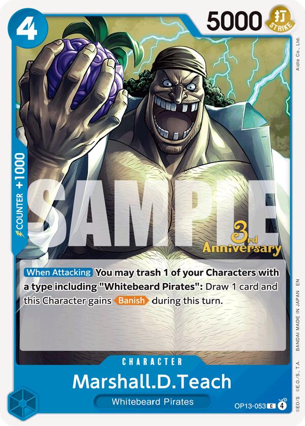 Marshall.D.Teach [Carrying On His Will: 3rd Anniversary Tournament Cards] | Deep Dive Games St. Marys