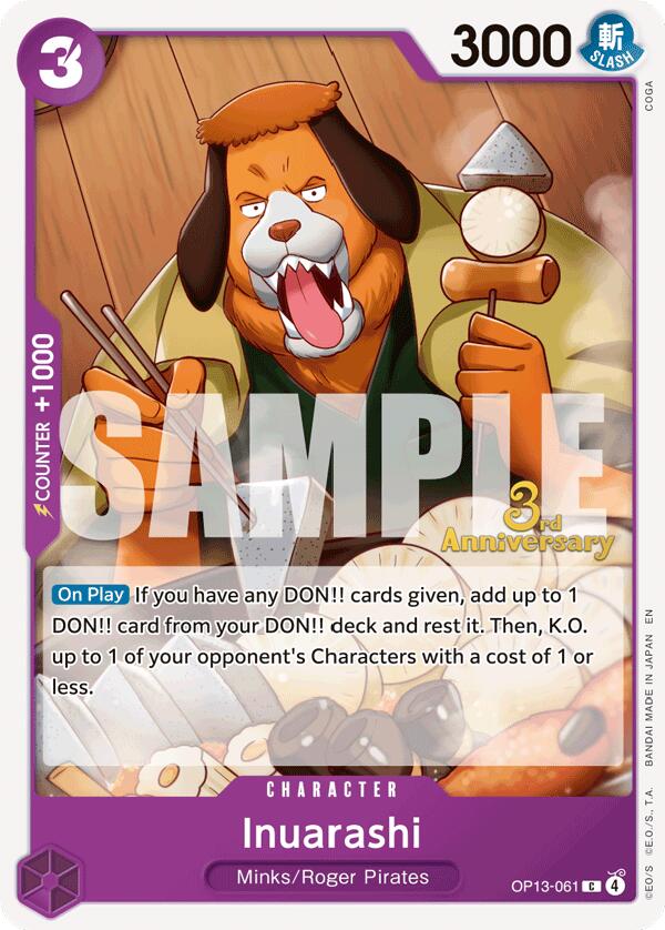 Inuarashi [Carrying On His Will: 3rd Anniversary Tournament Cards] | Deep Dive Games St. Marys