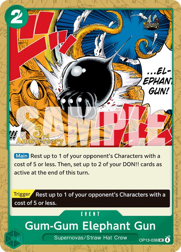 Gum-Gum Elephant Gun [Carrying On His Will: 3rd Anniversary Tournament Cards] | Deep Dive Games St. Marys