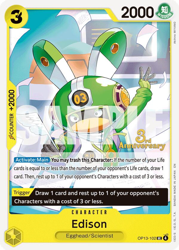 Edison [Carrying On His Will: 3rd Anniversary Tournament Cards] | Deep Dive Games St. Marys
