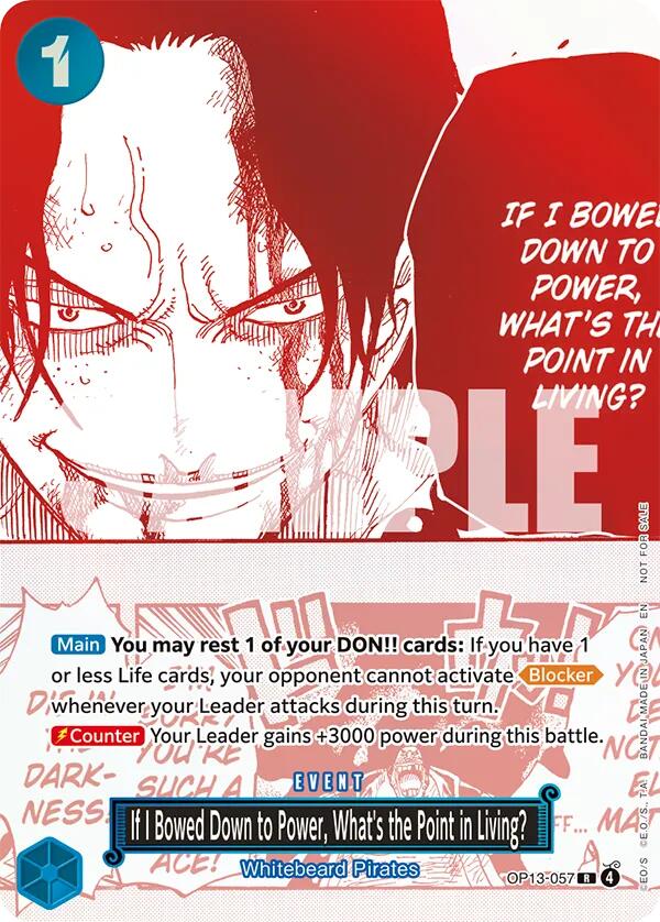 If I Bowed Down to Power, What's the Point in Living? (3rd Anniversary Treasure Campaign Pack) [One Piece Promotion Cards] | Deep Dive Games St. Marys
