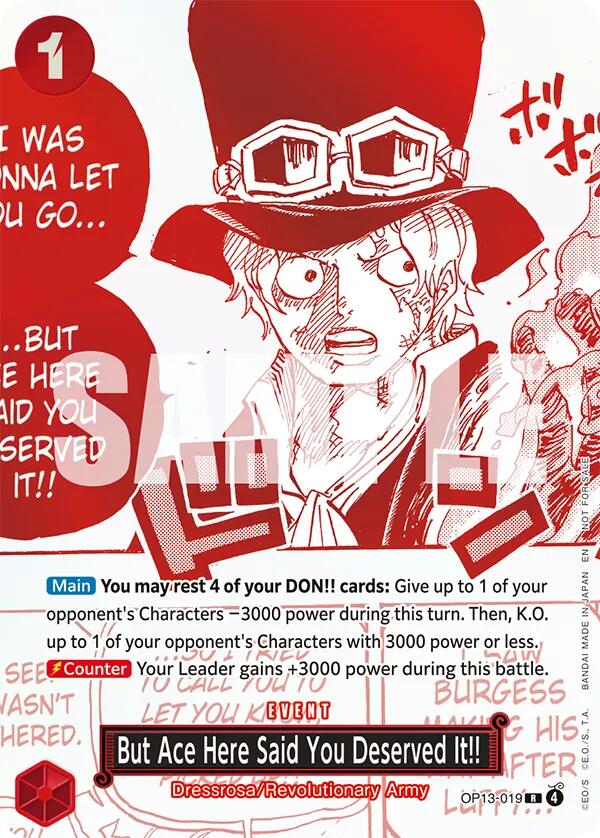 But Ace Here Said You Deserved It!! (3rd Anniversary Treasure Campaign Pack) [One Piece Promotion Cards] | Deep Dive Games St. Marys