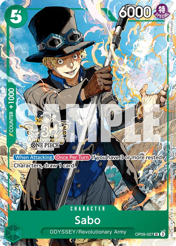 Sabo (OP09-027) (3rd Anniversary Tournament 3 Brothers Pack [Carrying On His Will: 3rd Anniversary Tournament Cards] | Deep Dive Games St. Marys