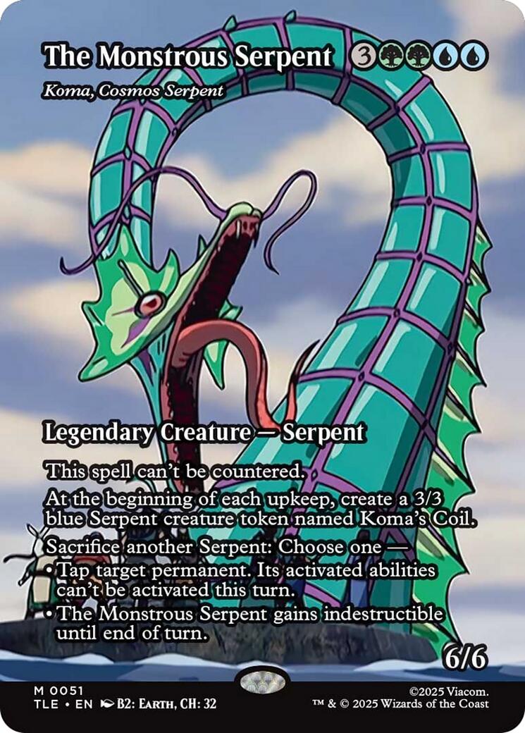 The Monstrous Serpent - Koma, Cosmos Serpent (Borderless) [Avatar: The Last Airbender: Eternal-Legal] | Deep Dive Games St. Marys