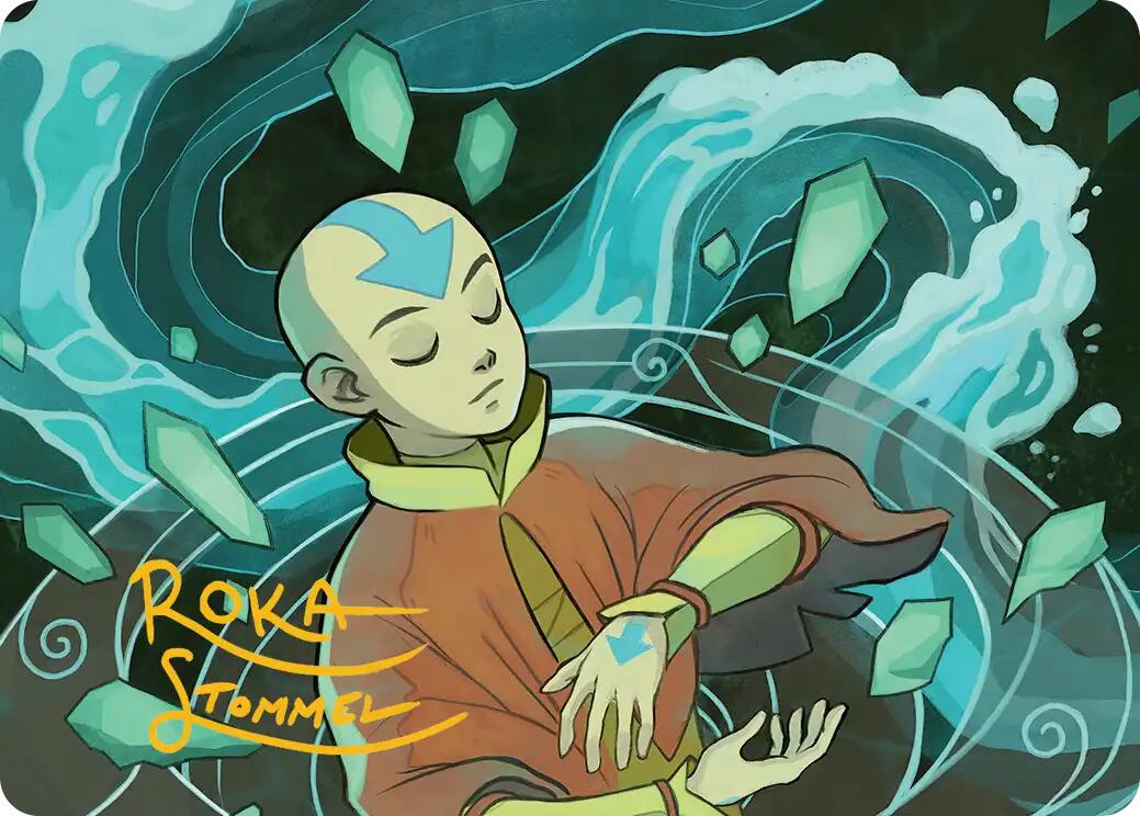 Aang, at the Crossroads Art Card (Gold-Stamped Signature) [Avatar: The Last Airbender Art Series] | Deep Dive Games St. Marys